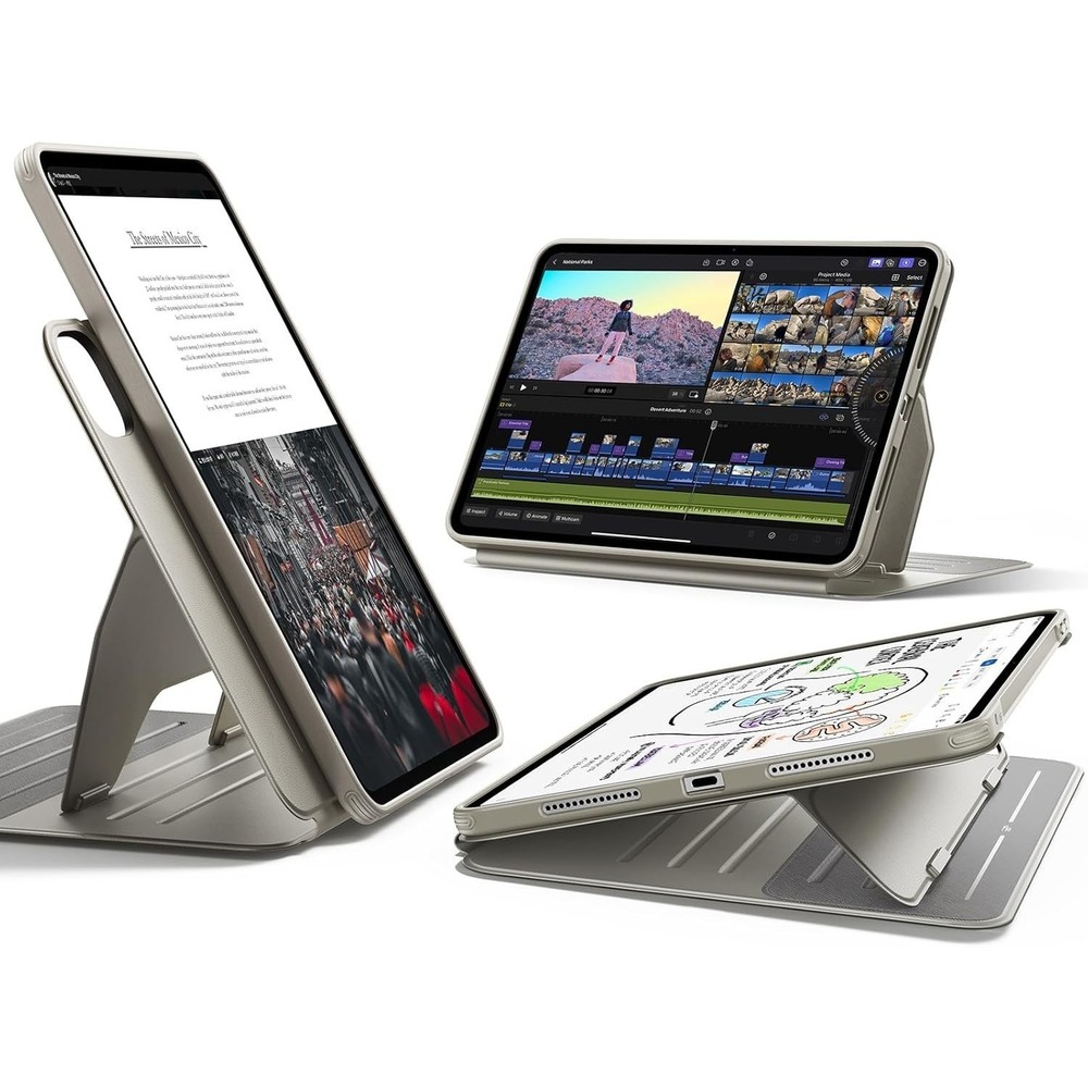 ESR Shift Series iPad Pro‎ 11" M5 M4 Rotating Magnetic Cover 9 Angles Titanium